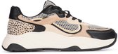 POSH by Poelman MACY Dames Sneakers - Wit Met Beige Combinatie