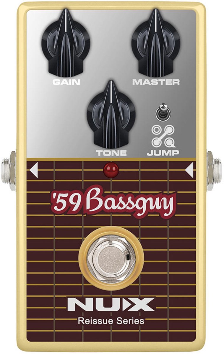 Overdrive effectpedaal - NUX '59 Bassguy - Reissue Series - Analoog - Jump schakelaar - True bypass