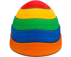 Maxx kidz - Balansstenen - Stepping Stones - Balans Stapstenen - Stapelbare Rivierstenen - Stimuleert motoriek - Educatief speelgoed - vanaf 1 jaar - 6 stuks
