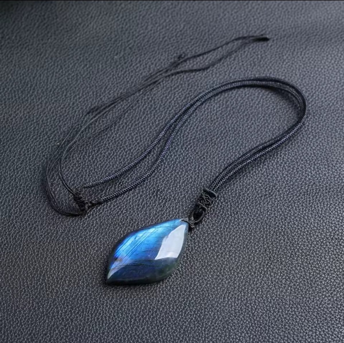 Handgemaakte edelsteen ketting met ruwe geometrisch Labradoriet - voor heren en vrouwen 1st