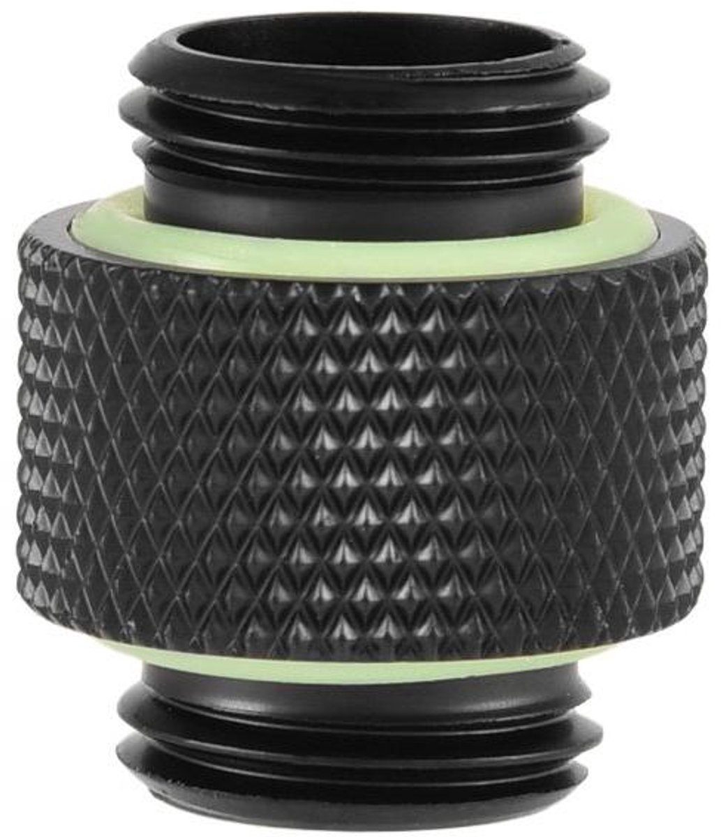 Allecto Plus - Schroefdraadadapter dubbele nippel voor waterkoeling - Zwart - Set van 2 - Lange en korte nippels
