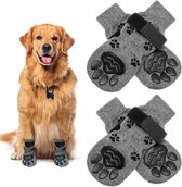 Chaussettes Pour Chien Anti-dérapantes Imperméables - Chaussons Avec Velcro Réglable, Protection Patte, Taille M (Lot De 4)