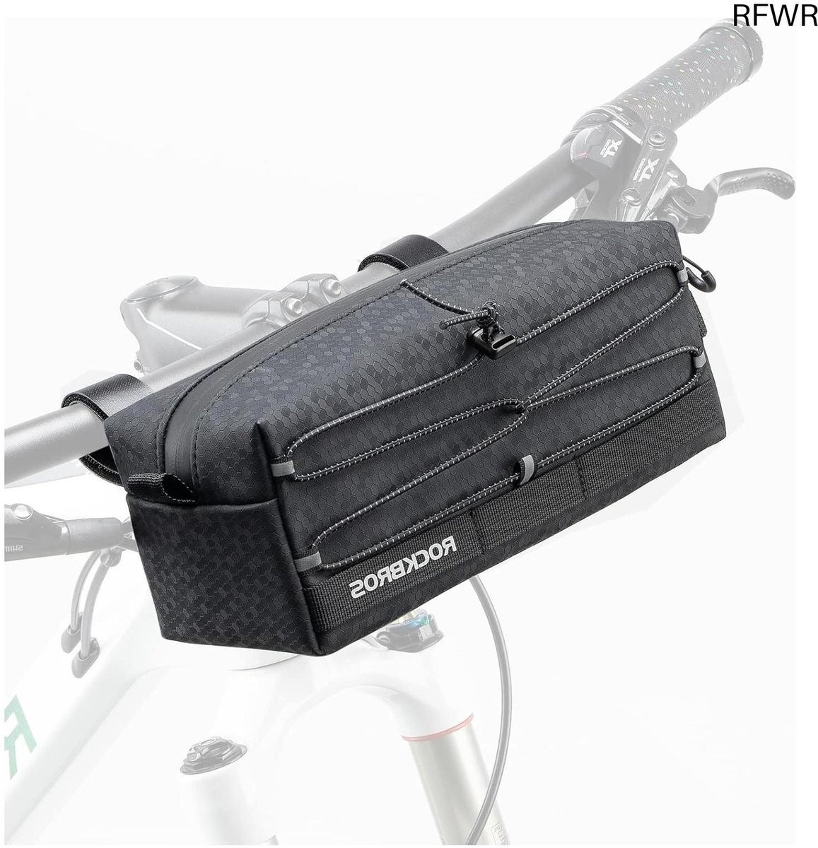 RFWR® Fietsstuurtas met Grote Capaciteit 2L en Afneembare Schouderriem - Multifunctionele Fietstas voor Racefietsen, MTB en Scooters