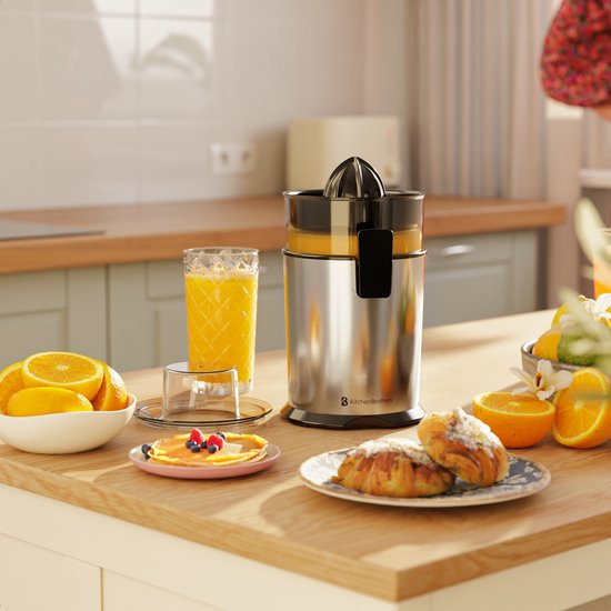 KitchenBrothers Citruspers - 0.5L - Handmatig - Sinaasappelpers en Citroenpers - Met Uitloop - RVS van Merkloos — afbeelding 5
