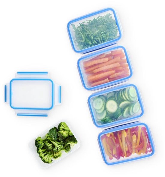 Tefal MasterSeal Fresh N1030710 Mealprep Vershouddozenset - 5x 0,8L - 100% Lekvrij - Vershoudbakjes - Magnetronbestendig