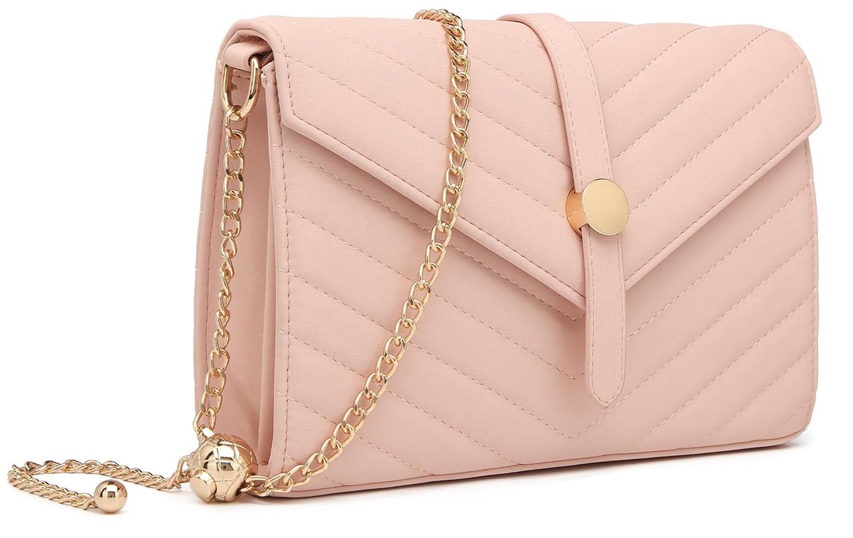 Miss Lulu Dames Clutch Elegante Avondtas Envelop Schoudertas Crossbody met Ketting voor Bruiloft Feest Prom
