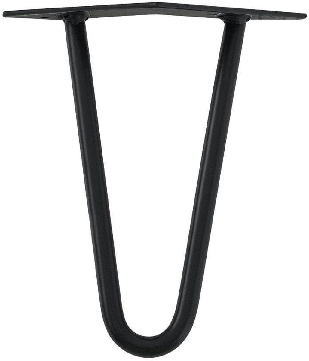 Stalen hairpin zwart hairpin ø 1,2 cm en hoogte 30 cm - Set van 4 stuks