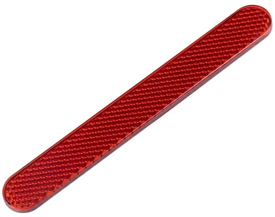 Foto: Trankielo universele katadioptrische reflector 139 mm x 18 mm x 4 9 mm kattenoog voor motorfiets kentekenplaatreflector rood