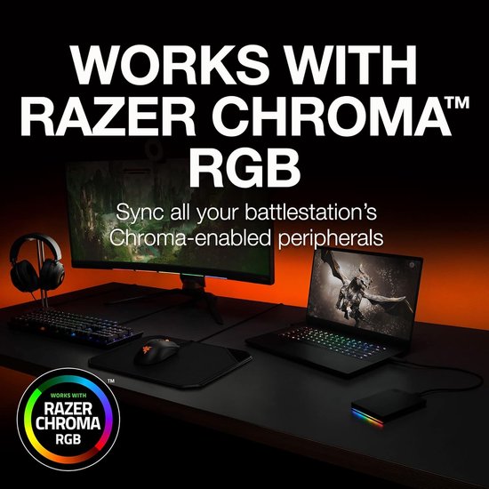 RFWR® 1TB Externe Gaming Hard Drive met RGB LED voor PC en Laptop - USB 3.2 Gen 1 — afbeelding 4