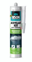 Bol.com Bison Acrylaatkit Regenvast wit koker 300 ml - afdichtingskit voor het afdichten van voegen naden kieren en scheuren ove... aanbieding