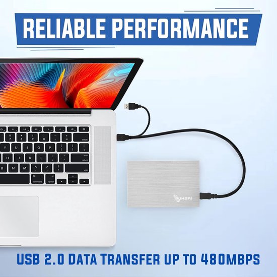 RFWR® Draagbare Externe Harde Schijf USB 2.0 1TB - Slanke 2,5 Inch HDD voor Back-up en Opslag van Merkloos — afbeelding 5