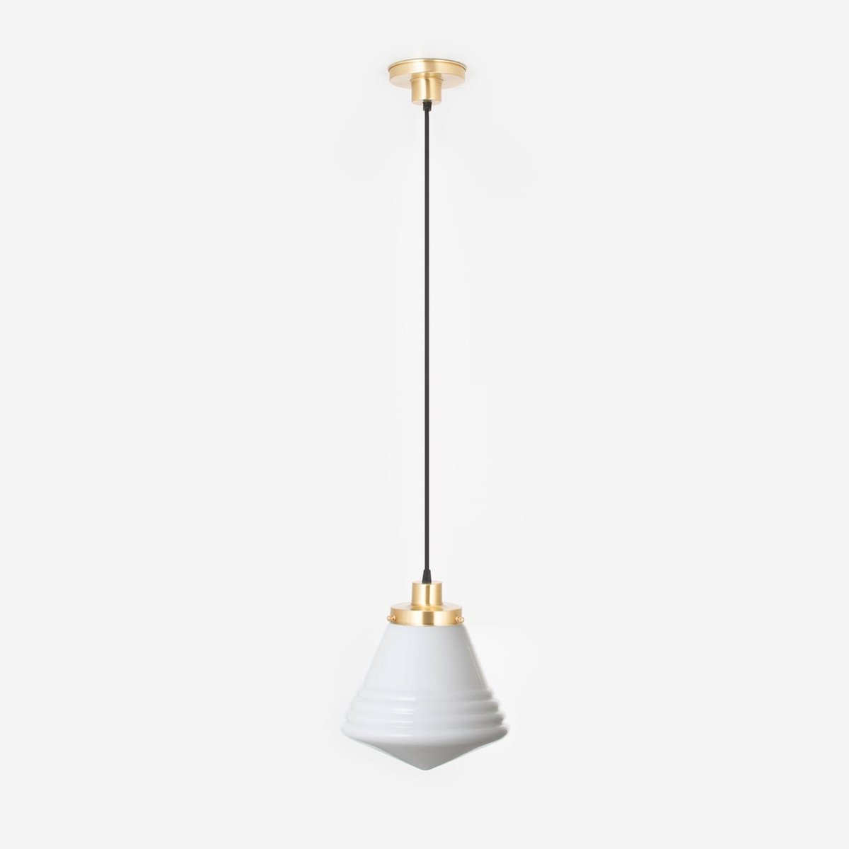 Hanglamp aan snoer Luxe School Medium 20's Messing - Art Deco Trade