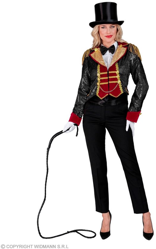 Widmann - Costume de cirque - Robe à paillettes pour danseuse Shirley Woman - Rouge, Zwart - Large - Déguisements - Déguisements