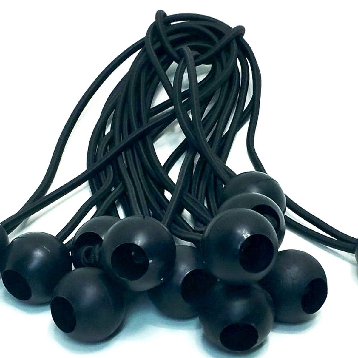 Spanrubberset - bevestigen tent en paviljoen - set van 10 - kunststof en nylon