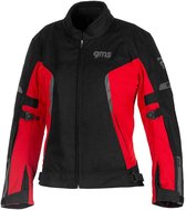 Veste textile imperméable gms Vega pour femme, noir et rouge, taille S