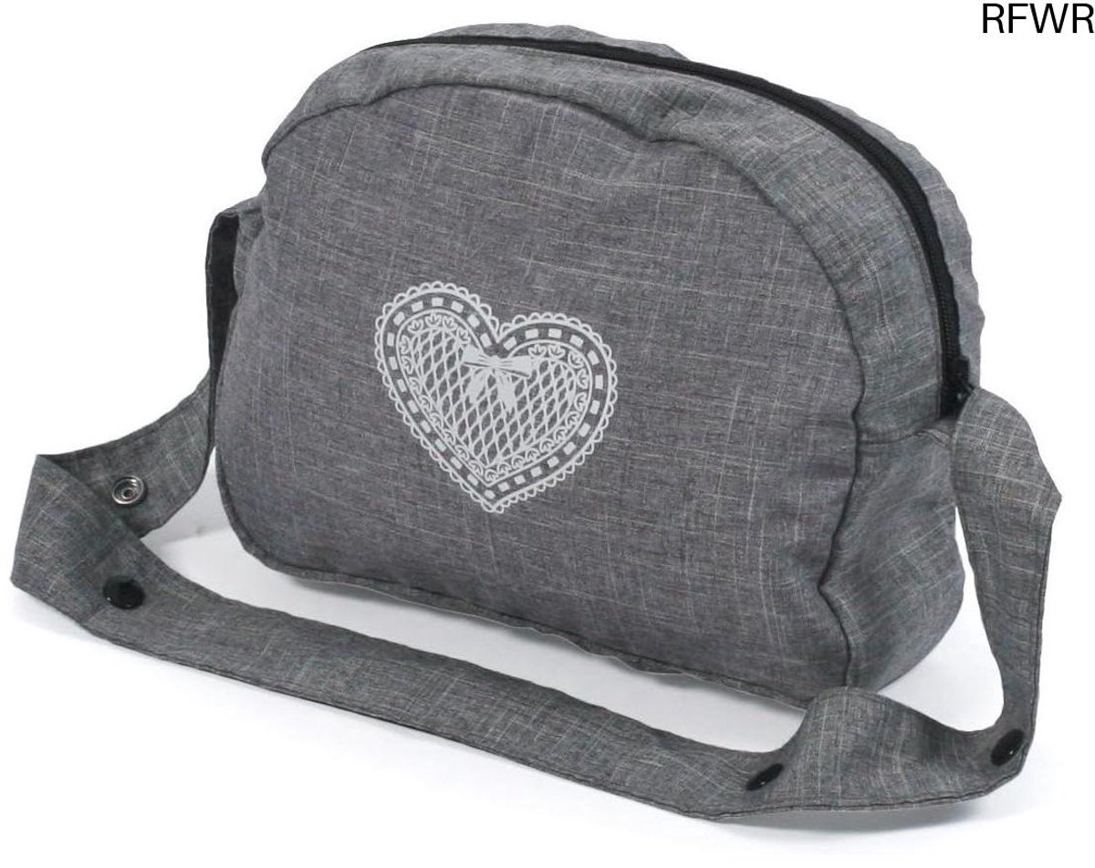 RFWR® Luiertas voor poppen met wasbare aankleedmat - poppenaccessoires voor kinderen van 3-7 jaar, grijs jeans