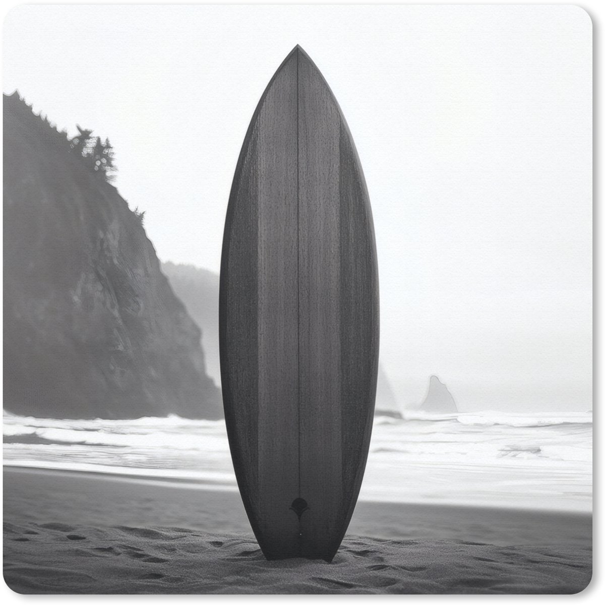 Muismat 30x30 cm - Mousepad Surfplank - Zand - Zee - Muismatten
