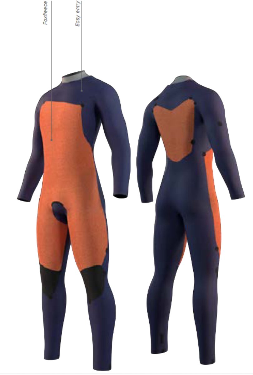 2025 Mystic Heren Star 3/2mm Borst Ritssluiting Wetsuit -