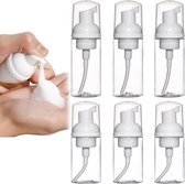 Ensemble distributeur de savon mousse - Transparent - Rechargeable - 3 pièces 30 ml + 3 pièces 50 ml - Pour applications cosmétiques