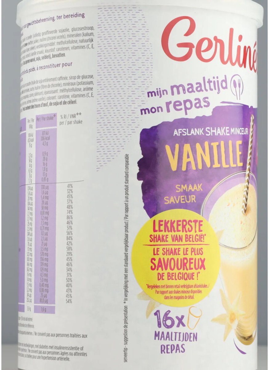 Goedkoopste Gerlinea - Milkshake - Vanille - 436 gr