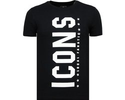 ICONS Vertical - Bedrukte T shirt Heren - 6362N - Navy