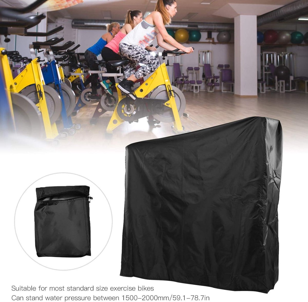 Allecto Plus - Beschermhoes voor hometrainers hoge prestaties waterdicht stofdicht fitness hoes voor binnen en buiten gebruik met toegevoegde bescherming.