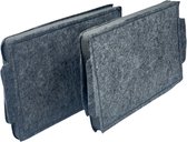 Fixem Koolstoffilter Set 2 Stuks Geschikt voor Miele DKF 19 DKF 19-1 DA2660 DA2690 Vervangt 9231860 Actieve Koolfilter Afzuigkap 240x150x20 mm
