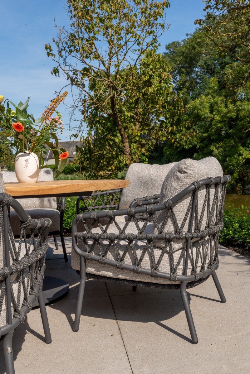 4 Seasons Outdoor Calpi fauteuil lounge dining bas - anthracite