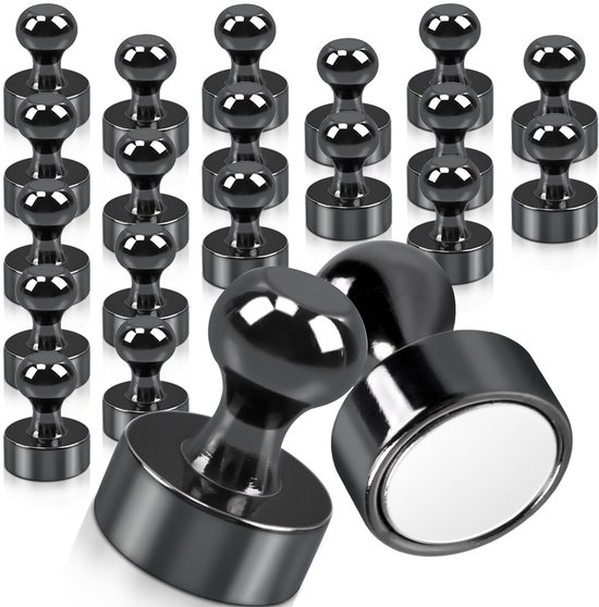 Sterke magneten, 8 stuks, 12 mm x 16 mm, zwarte magneten voor magneetbord, neodymium magneten, extra sterk, koelkastmagneten, kleine magneten, kleine magneten voor koelkast, whiteboard, kaart, foto