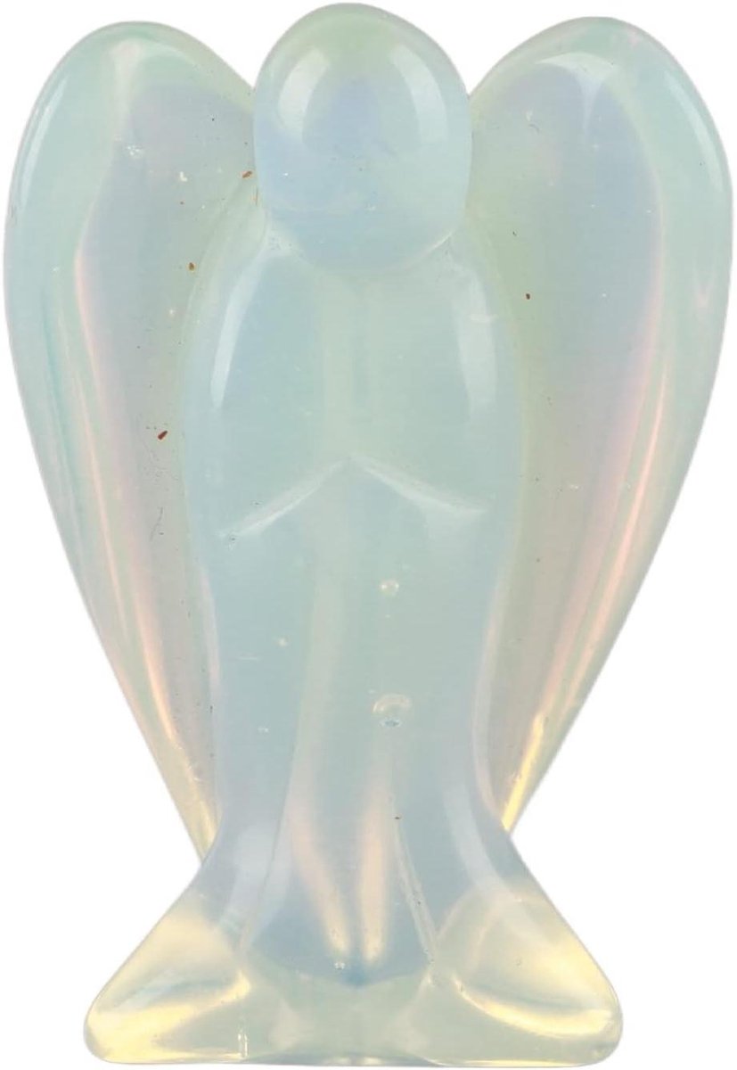 Chakra Reiki Genezing Beschermengel Standbeeld Ornament Engelenvleugels (Opaliet) voor Bureau Woondecoratie