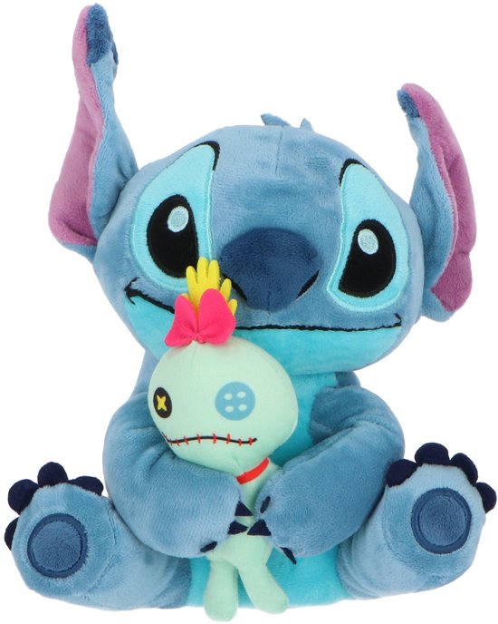 Lilo & Stitch Spaarpot Knuffel - Pluche - Scrump - 20 cm - Kinderen - Blauw