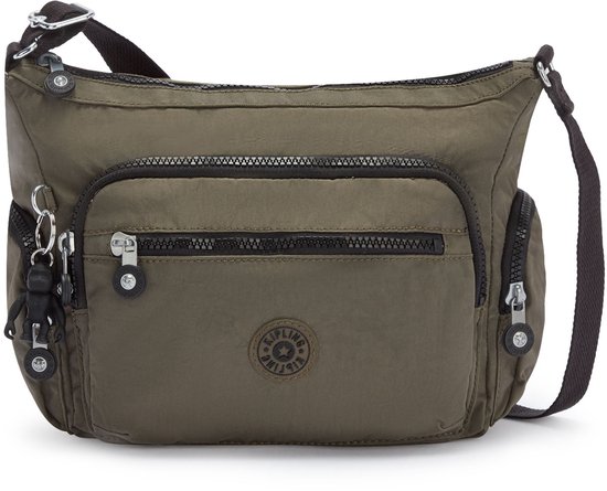 kipling Sac à épaule bandoulière Basic Eyes Wide Open Gabbie S Small Crossbody S Green Moss Vert