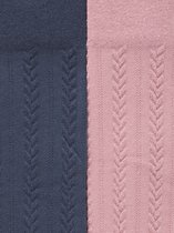 Vertbaudet Set met 2 paar maillots in tricot met gedraaide steek voor babymeisjes