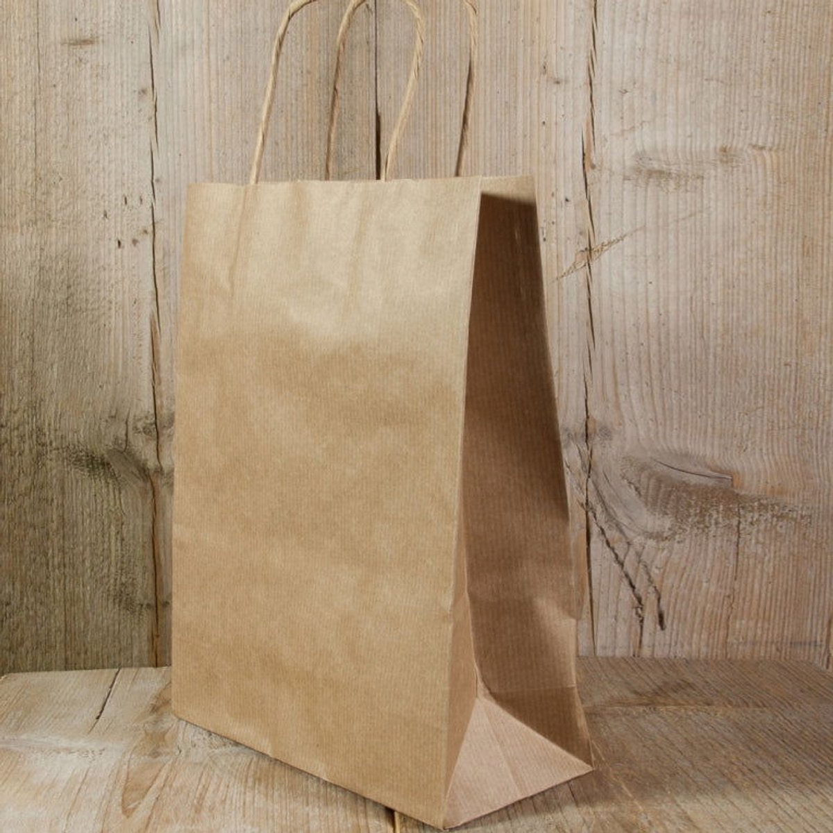 Papieren tasjes effen – 23+12×30 cm – 25 st – 90 g/m²/m2