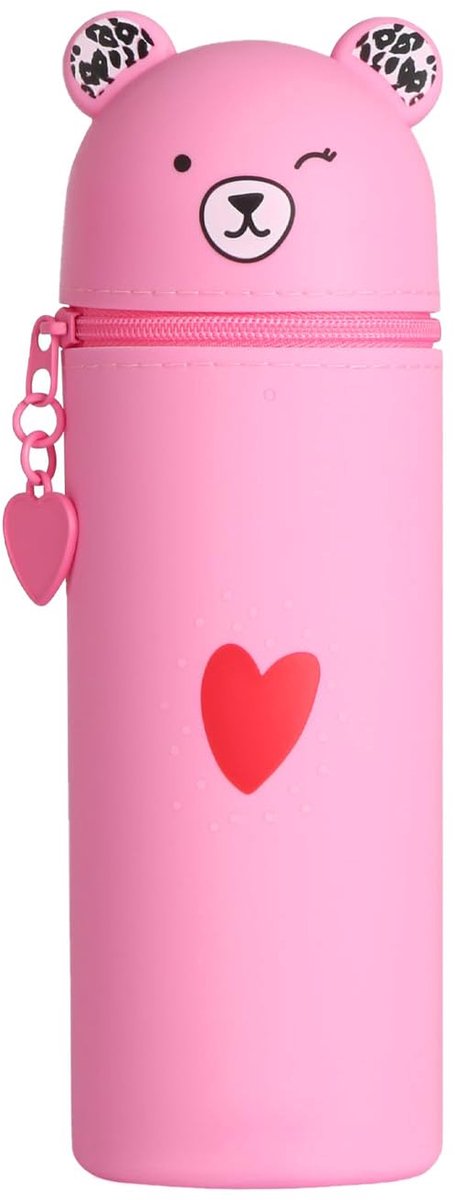 Kawaii Etui - 2-in-1 Staand & Groot met Ritssluiting - Voor Meisjes & Scholieren - Roze