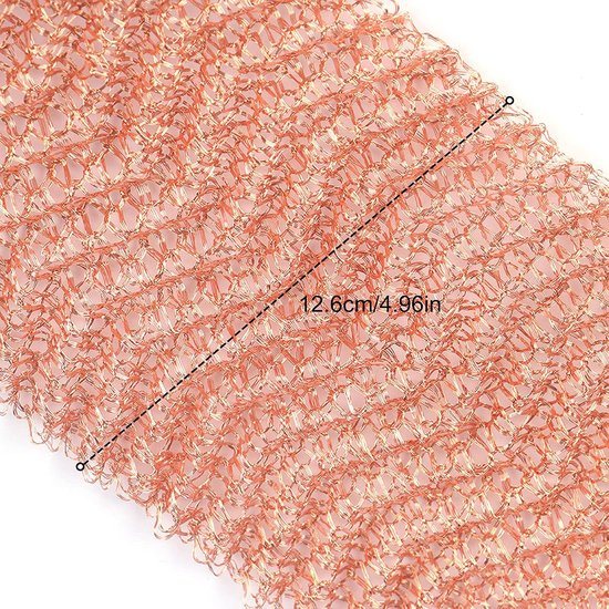 Koperdraad tegen slakken, 12,7 cm x 10 m, 100% puur kopernet, dubbellaags slakkenhek, metaal, snijbaar verhoogd bloembed, slakkenbescherming voor het bouwen van gaten, plantenbescherming voor huis en