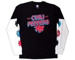 Red Hot Chili Peppers - Shock Logo Longsleeve shirt - M - Zwart/Wit