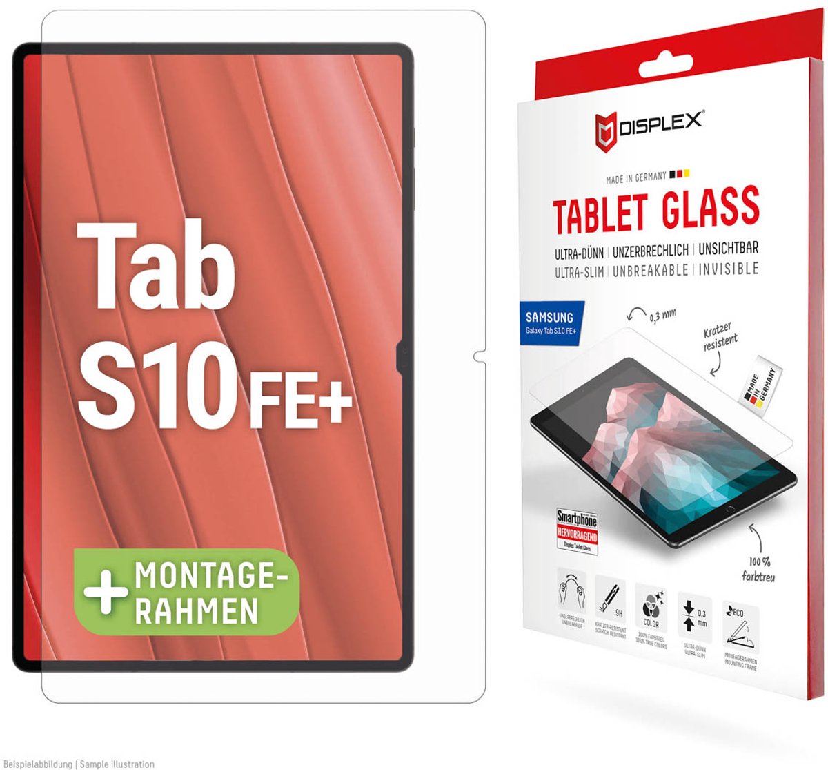 Displex Glass Screenprotector geschikt voor Samsung Galaxy Tab S10 FE Plus