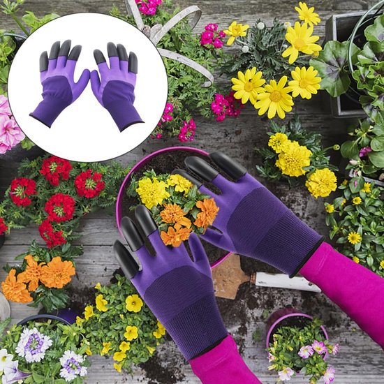 2 paar tuinhandschoenen met klauwen - Hoogwaardige waterdichte werkhandschoenen voor in de tuin van Merkloos	 — afbeelding 4