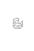 Bijoutheek d'oreille Trio de pierres Strass Argent
