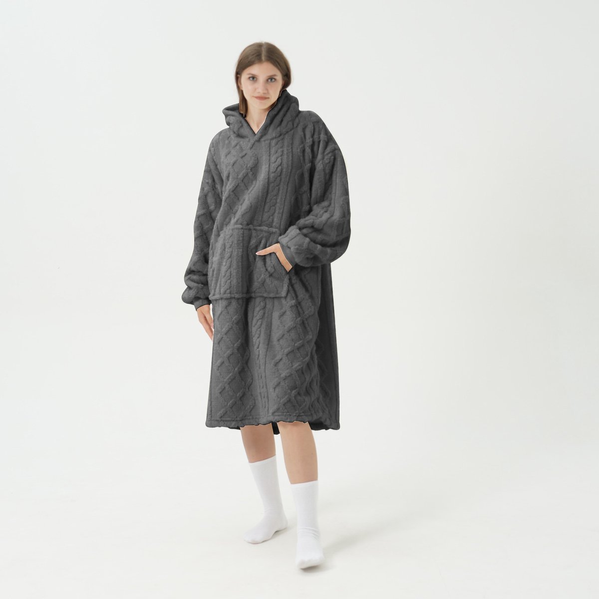 Hoodie Sophie - 70x110 cm - Charcoal Gray - antraciet
