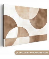 Canvas schilderij 60x40 cm - Exclusieve wanddecoratie Snijdende cirkels - Overlappende vlakken - Muurdecoratie woonkamer - Slaapkamer decoratie - Kamer accessoires - Schilderijen op canvas