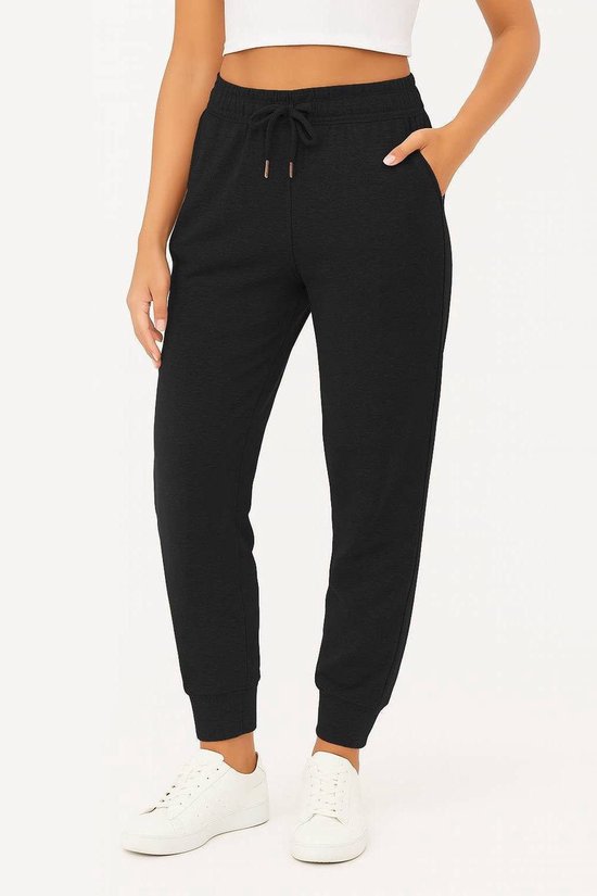 Ross Camp Joggingbroek Dames, Trainingsbroek Vrouwen, Sportbroek Volwassenen, Katoen, Zwart M