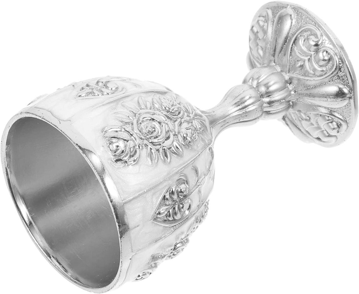 Proeverij Cup Chalice Goblet - Vintage Gouden Kelk Middeleeuwse Sculptuur Metaal - Likeur Beker - Thuis Bar Bruiloft Wijnbeker - Decoratieve Legering Metalen Cup - Unieke Drank Glazen Set voor Feesten