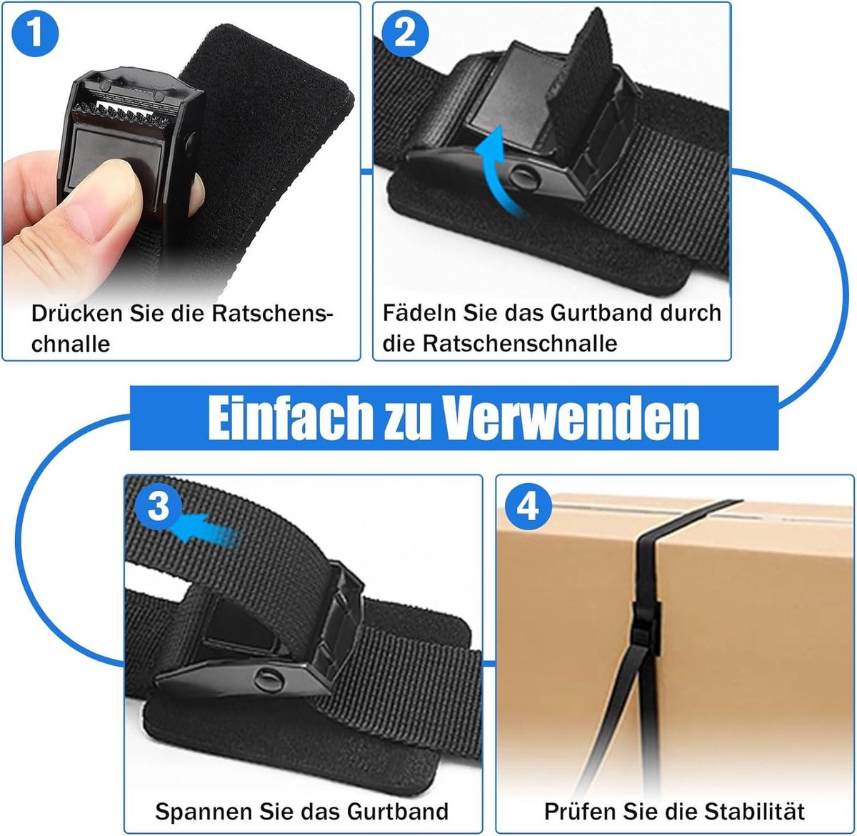 Konvox Smartlok spanband met ratelgesp LC400daN 2m kopen Konvox Smartlok spanband met ratelgesp LC400daN 2m kopen