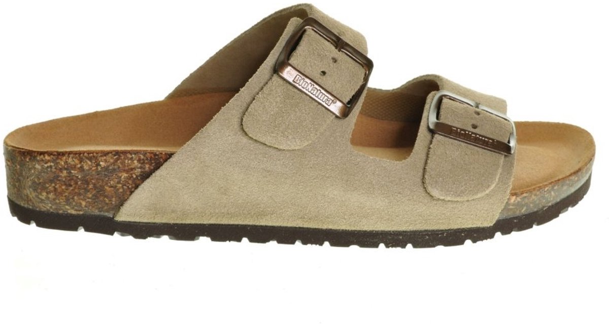 Bionatura Taupe Slippers Leder maat 40