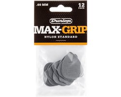 Dunlop 449P060 Max Grip Plectrum 0.60mm 12-Pack - Plectra, zakje met 12 stuks