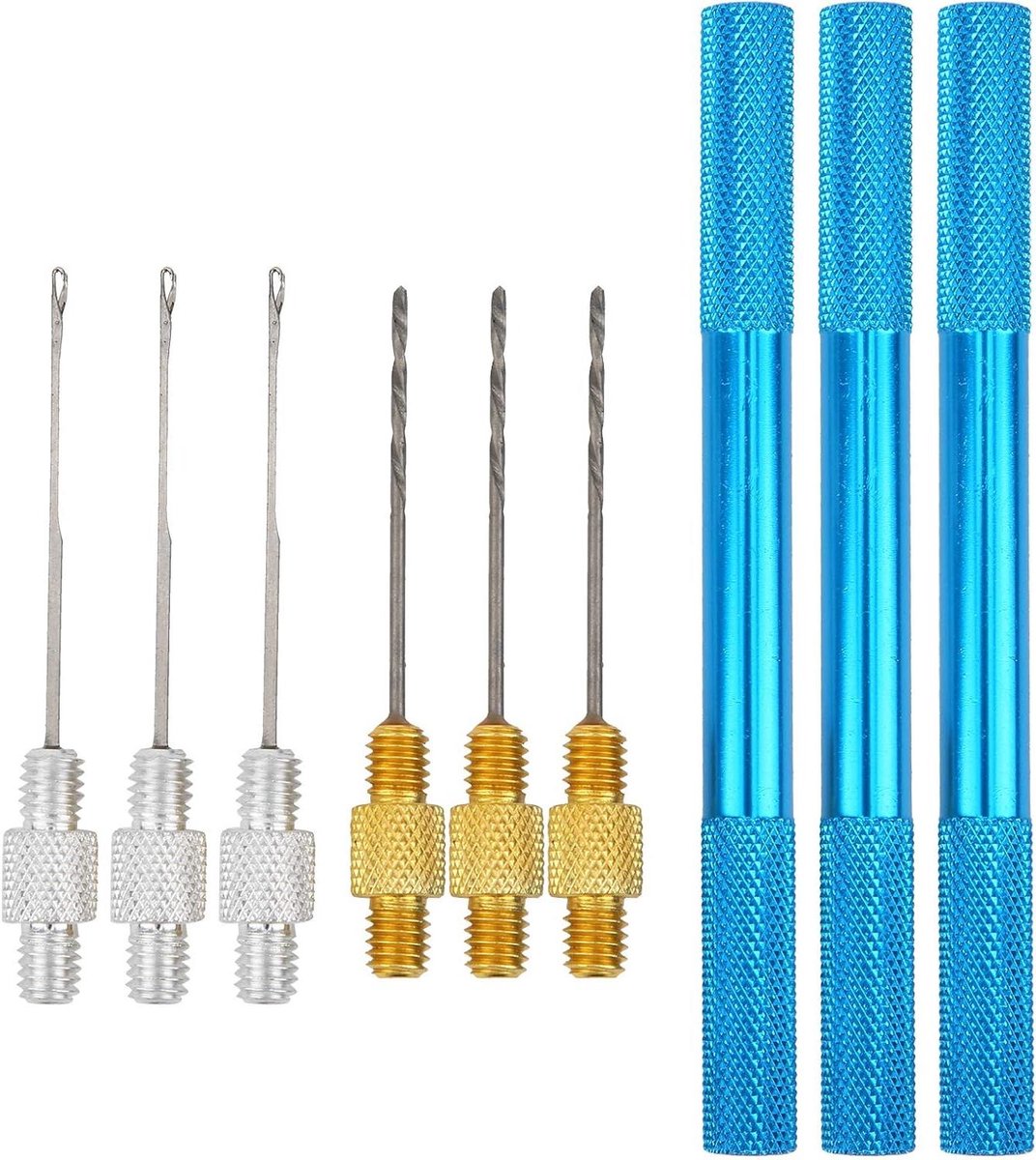 Fishing Naalden Set - Voor Vissen Aas Boor Haak Touw - Aluminium Legering - 3 Pack