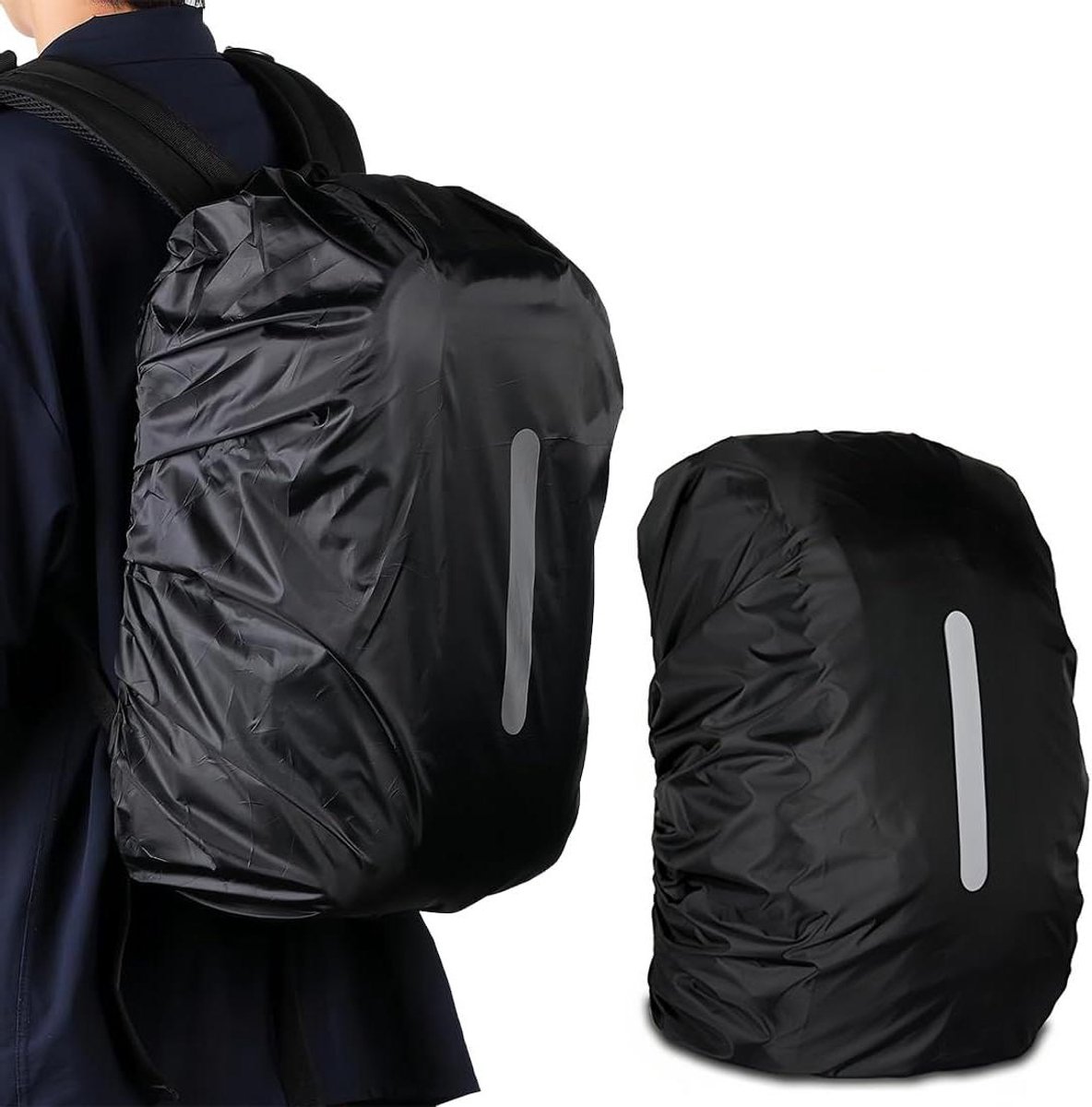 Allecto Plus - Waterdichte regenhoes voor rugzak 30-40 liter | Reflecterend | Verstelbare gesp | Kamperen, wandelen, reizen