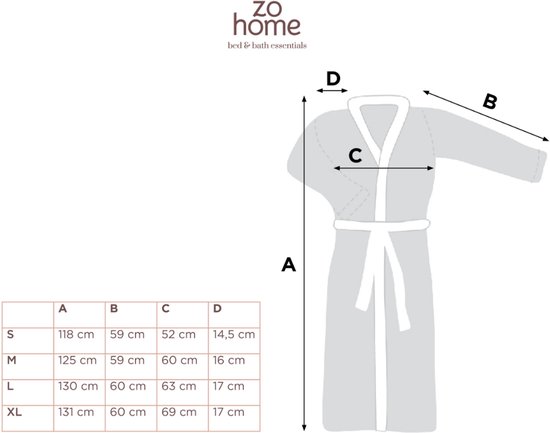 Badjas Long ZoHome Cara - Polaire - Taille XL - Shady Sand